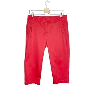 Dockers Coral Pink Cotton Blend Pedal Pusher Cropped Capri Pants